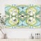 Designart Green Vision Oversized Mid-Century 3 Panel Wall Clock